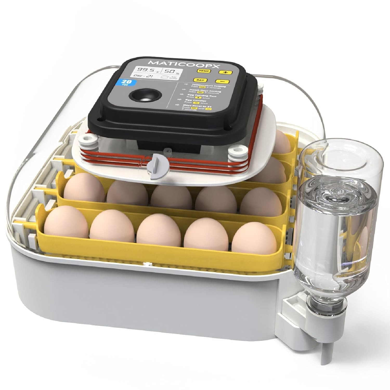 Automatic Digital Egg Incubator 20 Eggs Candler Humidity Brood Box Hatcher