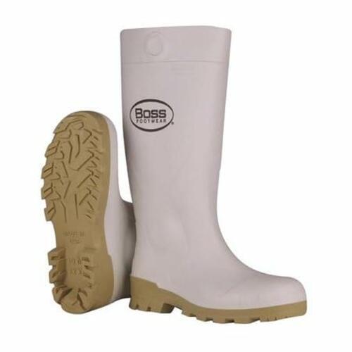 Boss Unisex PVC Plain Boots White Waterproof Size 9