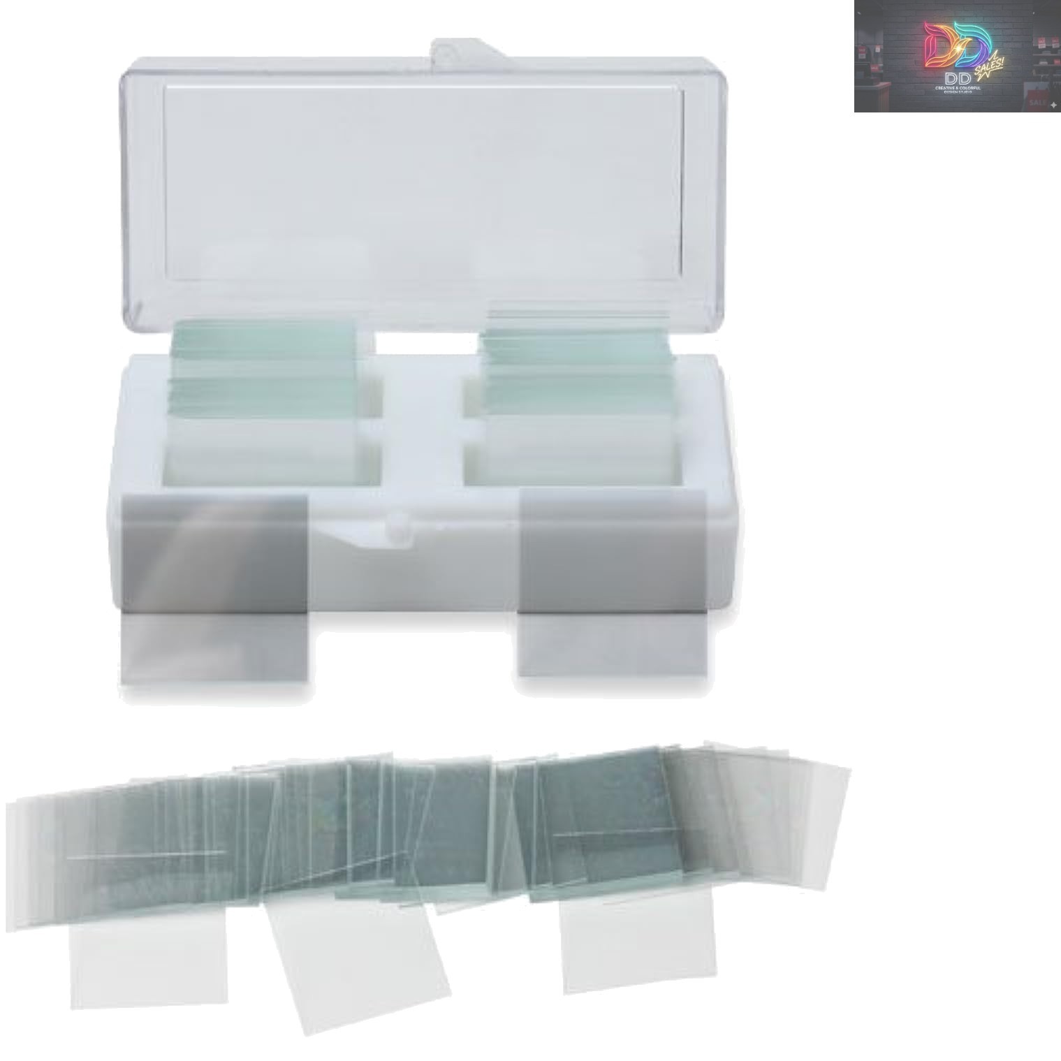 200-Pack 22mm Microscope Cover Slips - Clear, Flat, and Distortion-Free