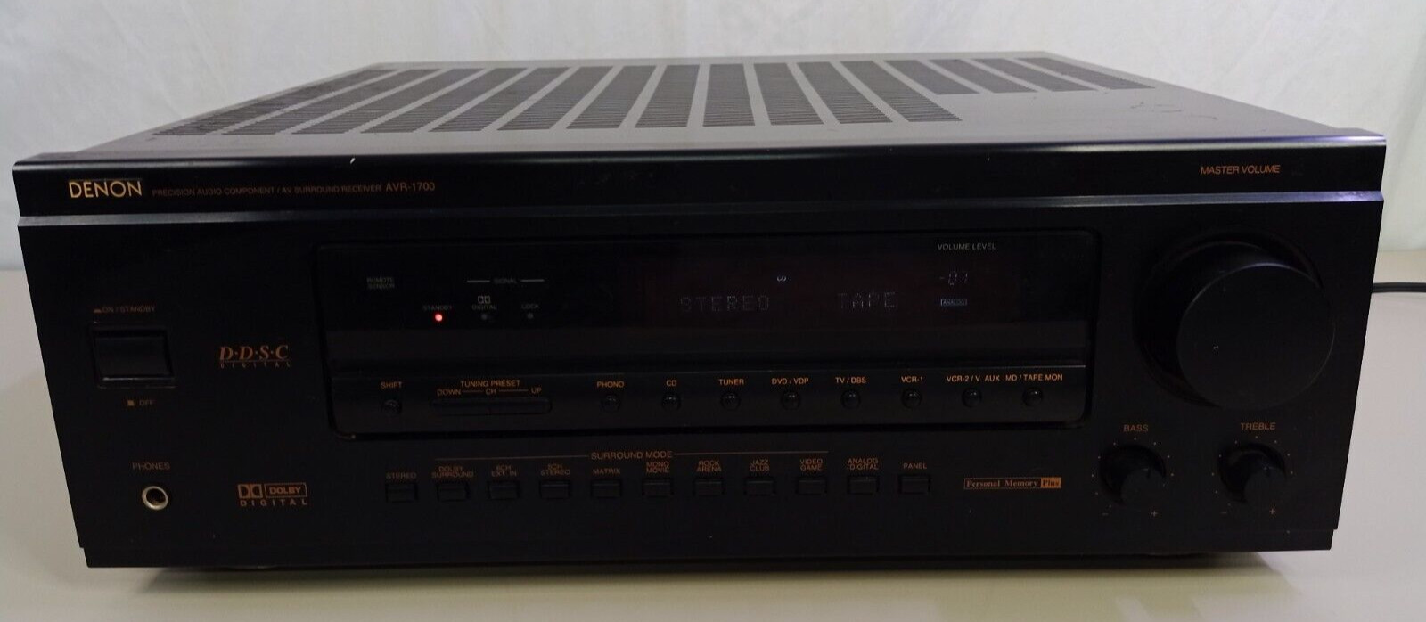 Denon AVR-1700 Home Theater A/V Surround Sound Receiver - Fully Functional