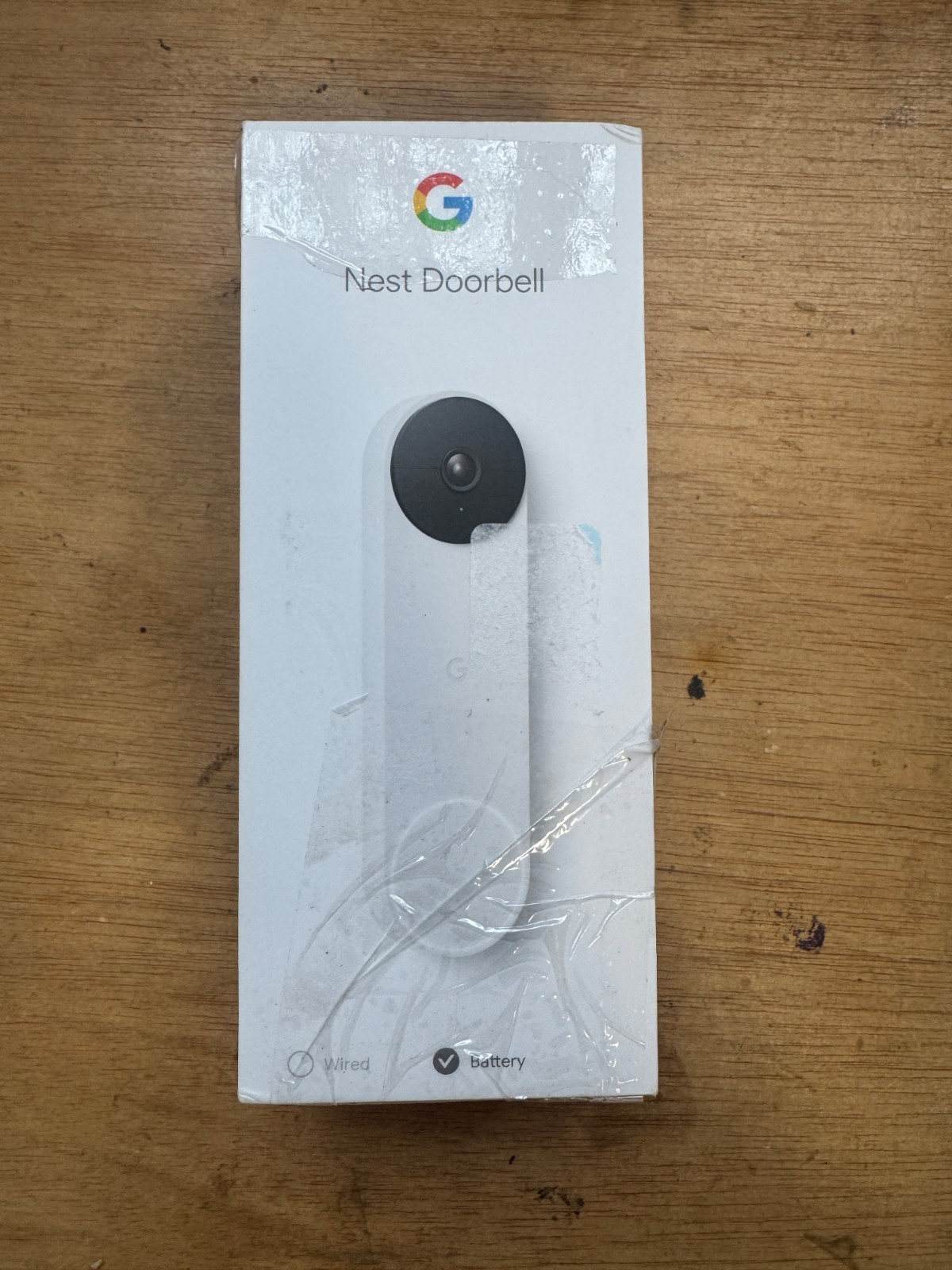 Google Nest Doorbell, Wireless Battery - Snow - Open Box