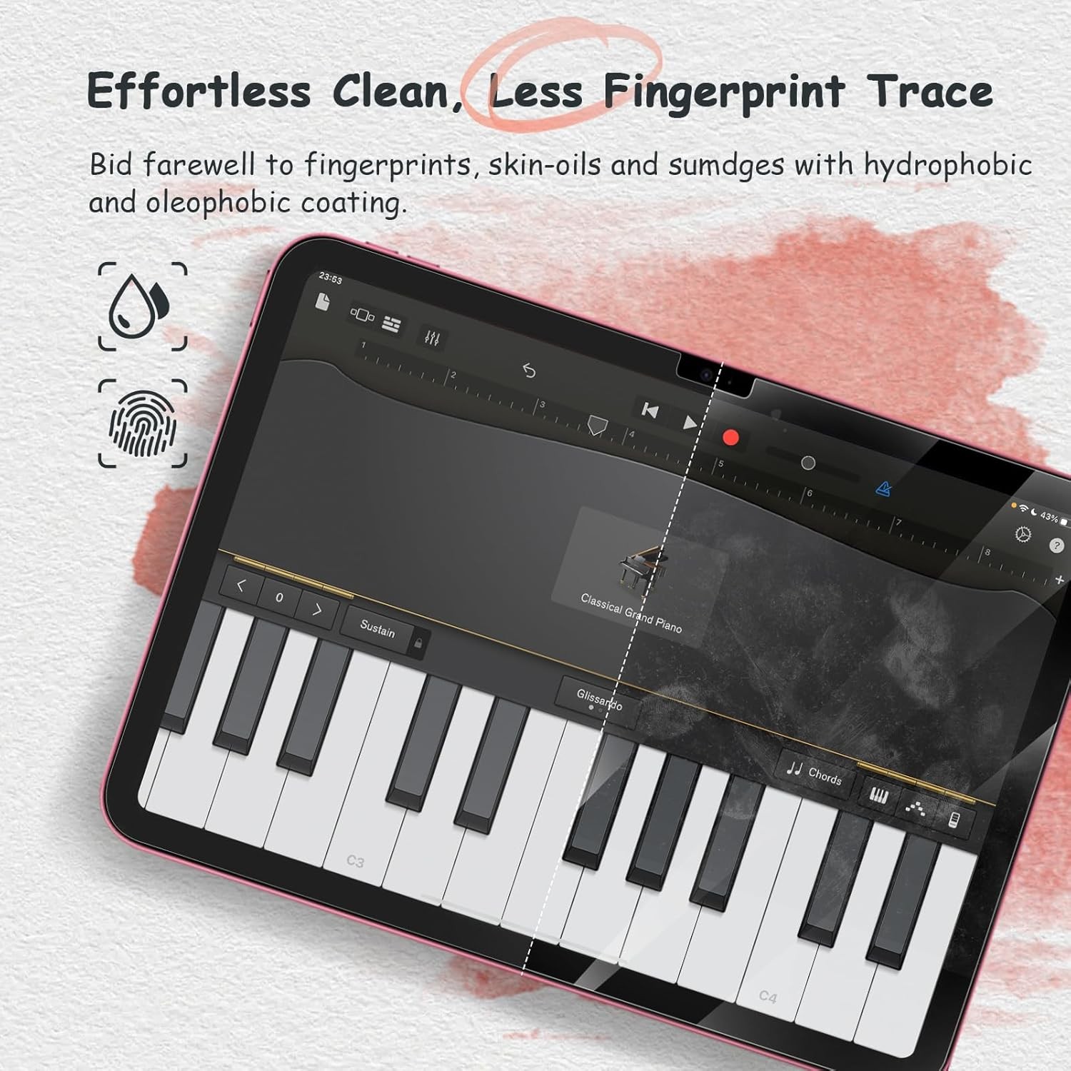 bersem 2-Pack Paperfeel Screen Protector for iPad A16 11th/10th Transparent