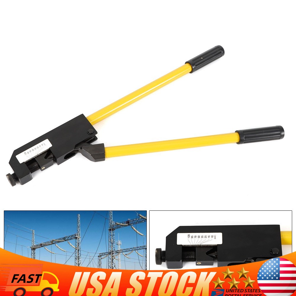 8-4/0 AWG Large Gauge Ring Terminal Crimper 23 In Wire Terminal Crimping Tool