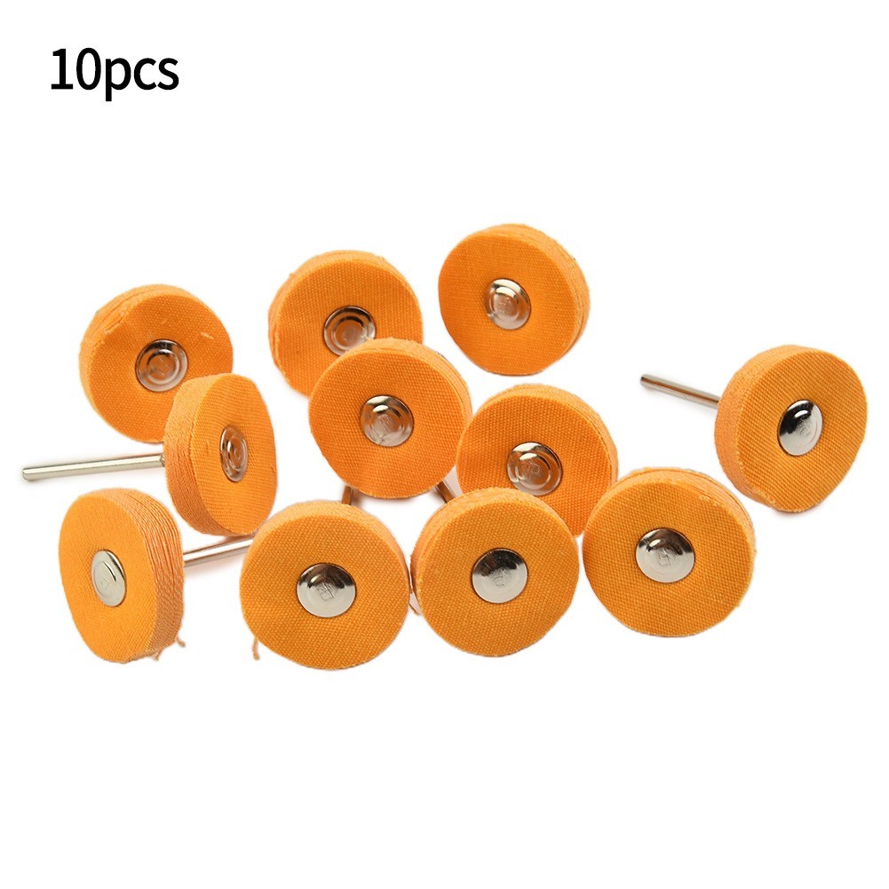 Lot 10pcs Cloth Buffing Polishing Wheel Cotton Jewelry Grinder Pad Yellow Sale