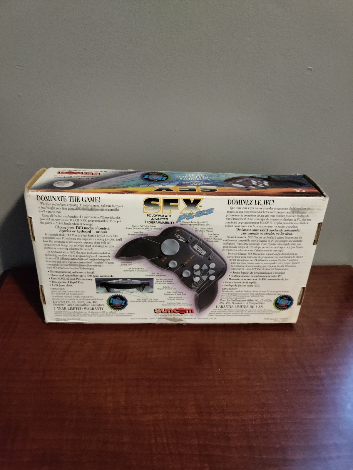 RARE Advanced Programmable Joypad IBM SFX PLUS Suncom Model #7-1060-0.