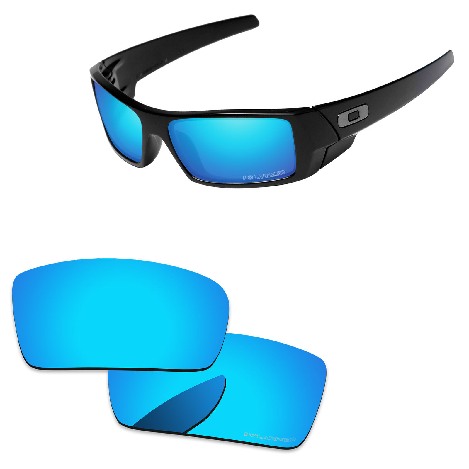 Lenslog PRO Polarized Replacement Lens For-Oakley Gascan - Ice Blue
