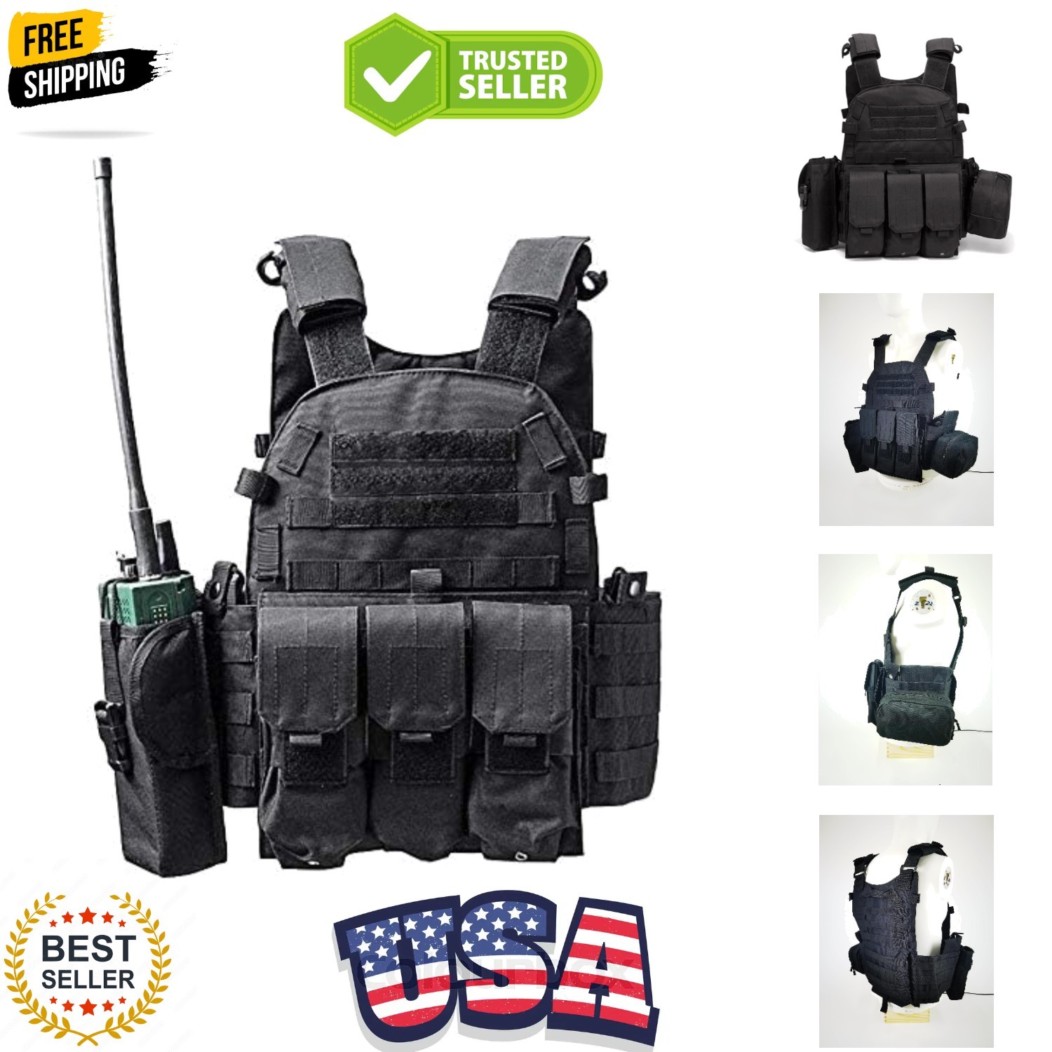 Trainning Tactical Airsoft Paintball Combat Swat Assault Army Shooting Huntin...