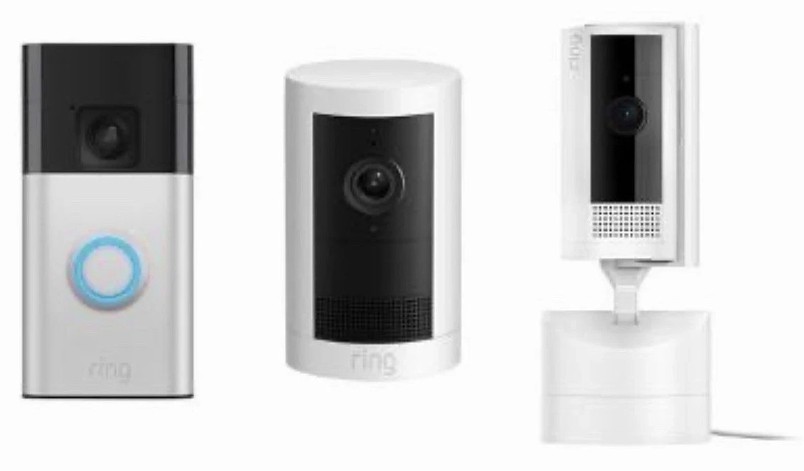 Ring Whole Home Camera Kit Battery Doorbell Outdoor Cam Plus & Indoor Cam - NEW