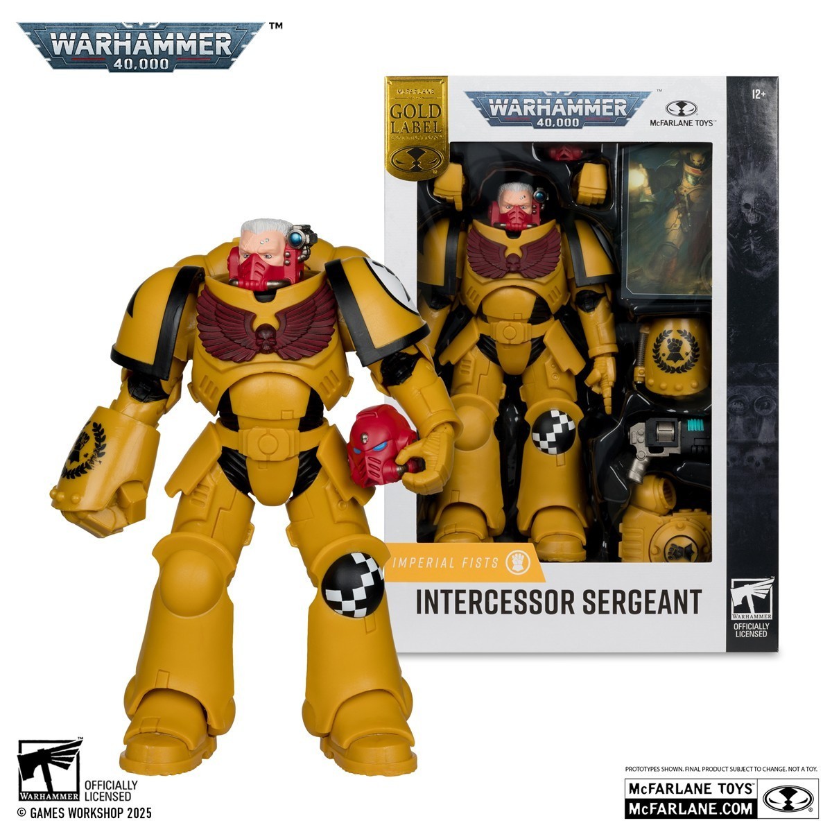 Warhammer 40,000 - Imperial Fists Intercessor Sergeant 7" Scale Figure
