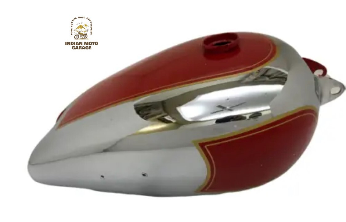 FIT FOR BSA B31 RED CHROME STEEL PETROL TANK