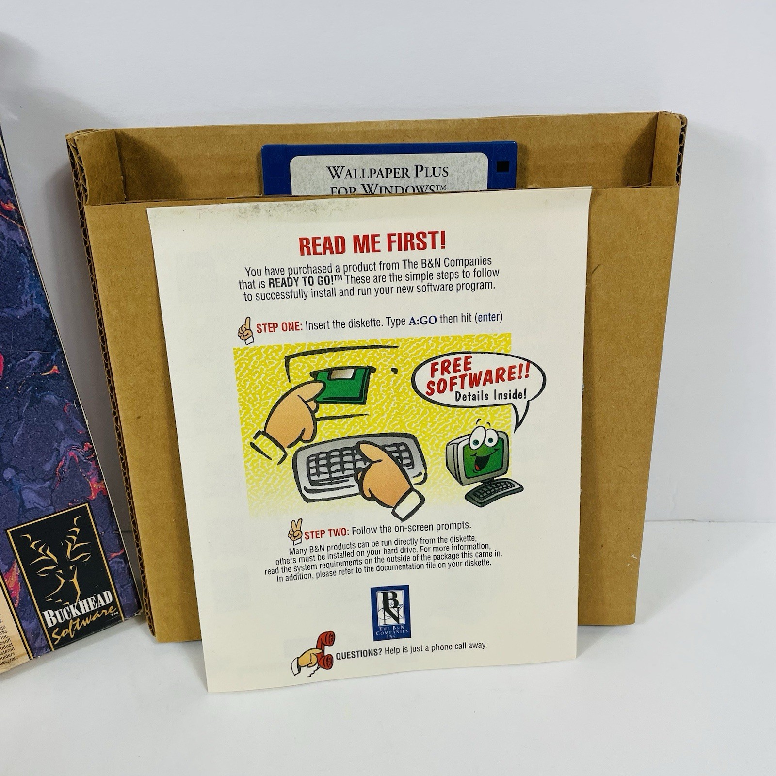 Wallpaper Plus for Windows BIG BOX PC, 1994 3.5" Windows Diskette