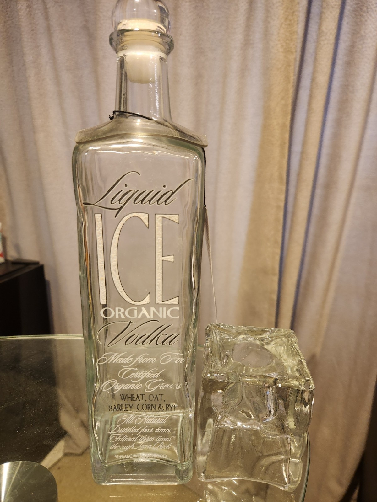 Rare Liquid ICE Vodka Bottle Empty