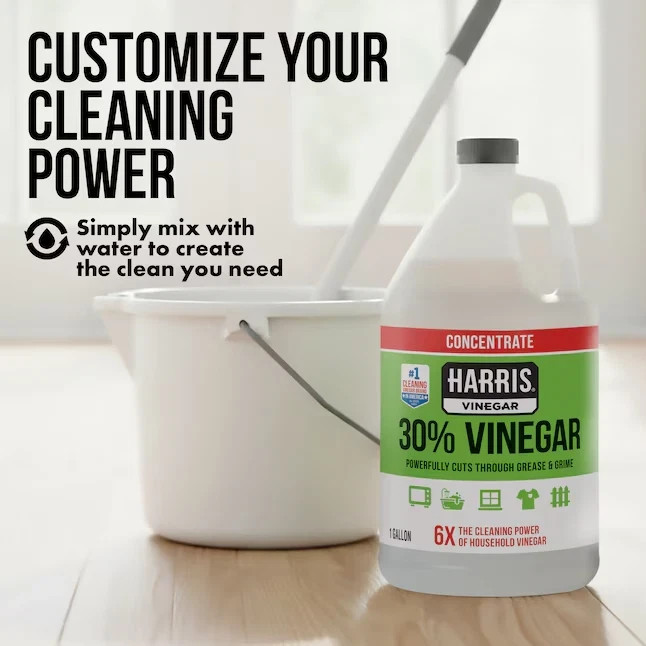 Harris 30% Concentrated Vinegar 1-Gallon Multi-Use All-Purpose Cleaning Solution