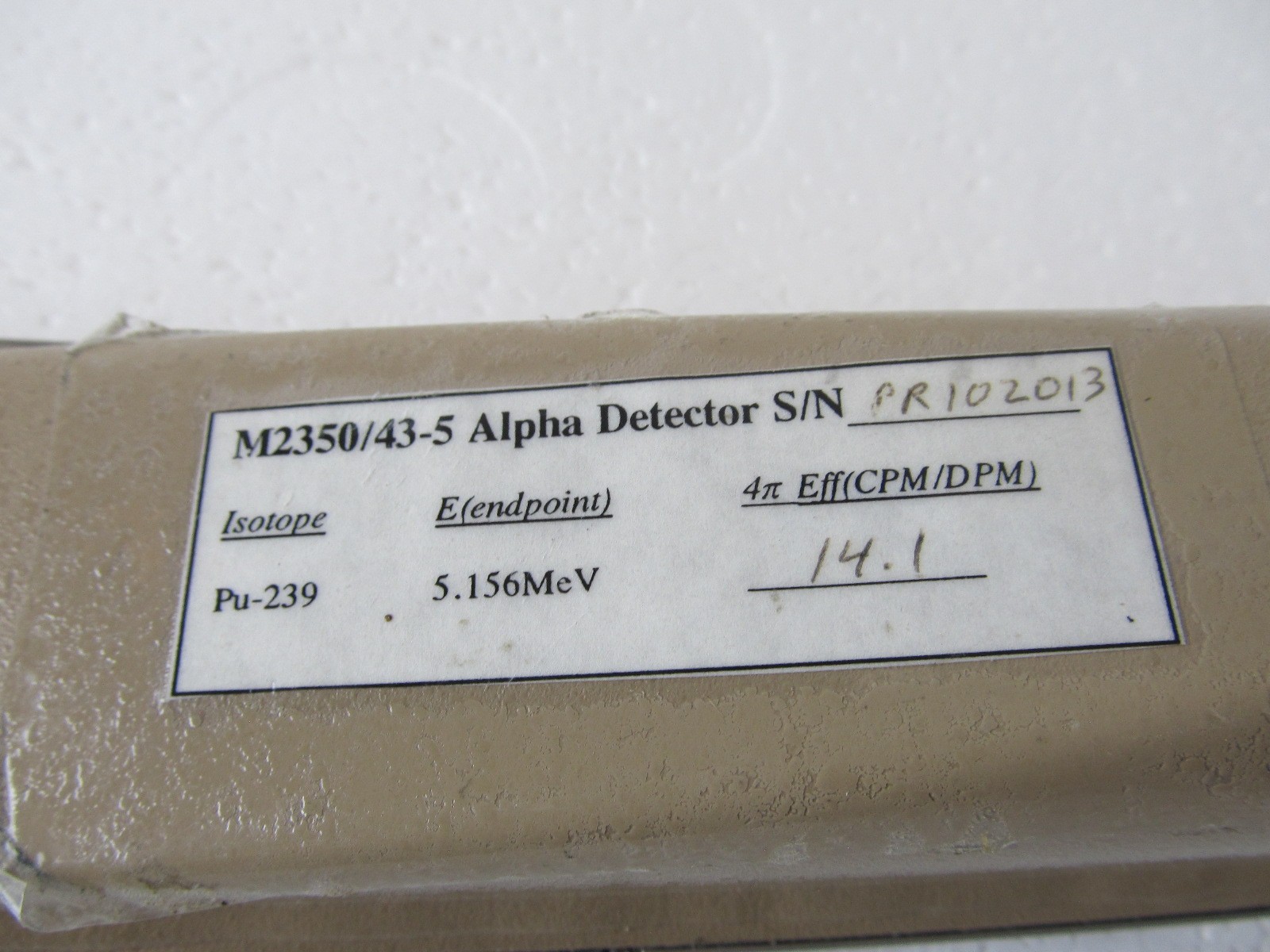 Ludlum 43-5 Alpha Scintillation Probe