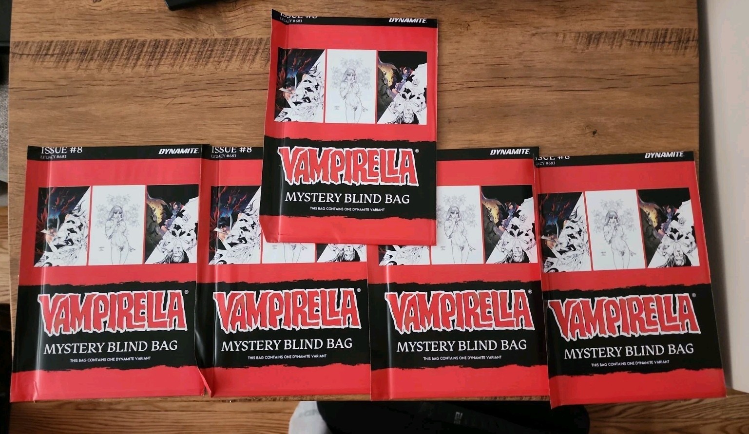 VAMPIRELLA #8 MYSTERY BLIND BAG POLYBAGGED DYNAMITE  VARIANT LEGACY Lot Of 5