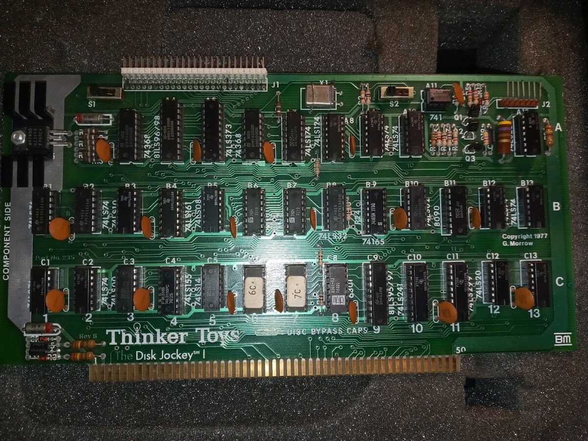 VERY RARE GEORGE MORROW THINKER TOYS DISK JOCKEY I 1977  Homebrew Computer Club