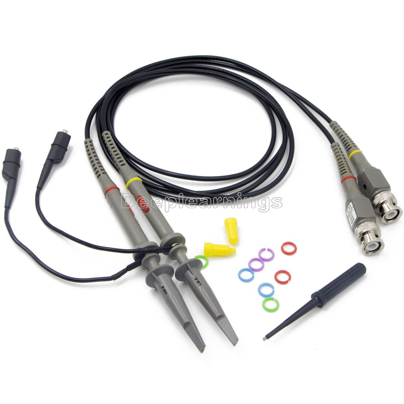 2PCS P6100 100MHz Oscilloscope Scope Clip Probe 100MHz For Tektronix HP DY