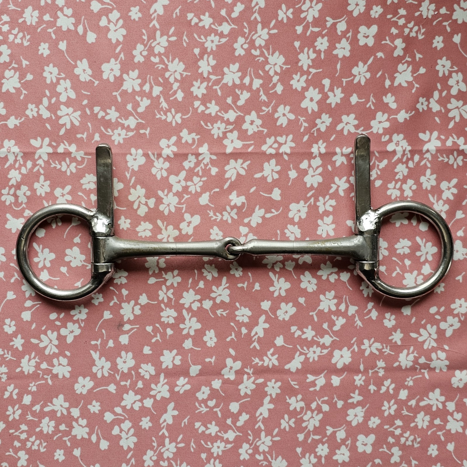 Half Cheek Smooth Snaffle Driving Bit 4 7/8" Single Jointed Used