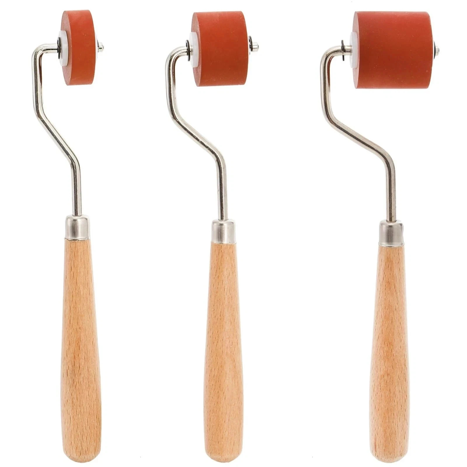 3 Sizes Rubber Brayer Roller, Small Printmaking Stamping Brayer, Vinyl Painti...