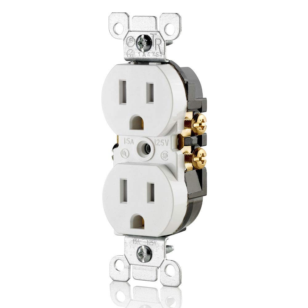 15 Amp Tamper Resistant Duplex Receptacles (10 Pack) - Enhanced Safety Design