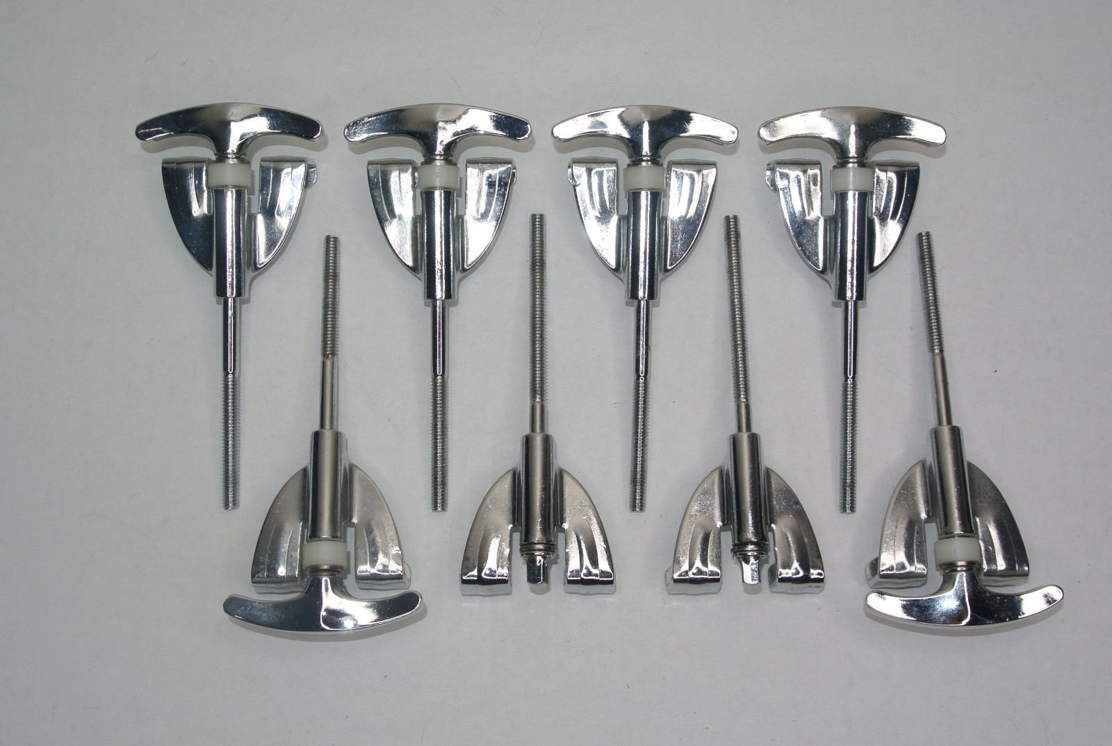 SET of 8! MODERN LUDWIG BASS DRUM TENSION RODS and CLAWS! LOT M58