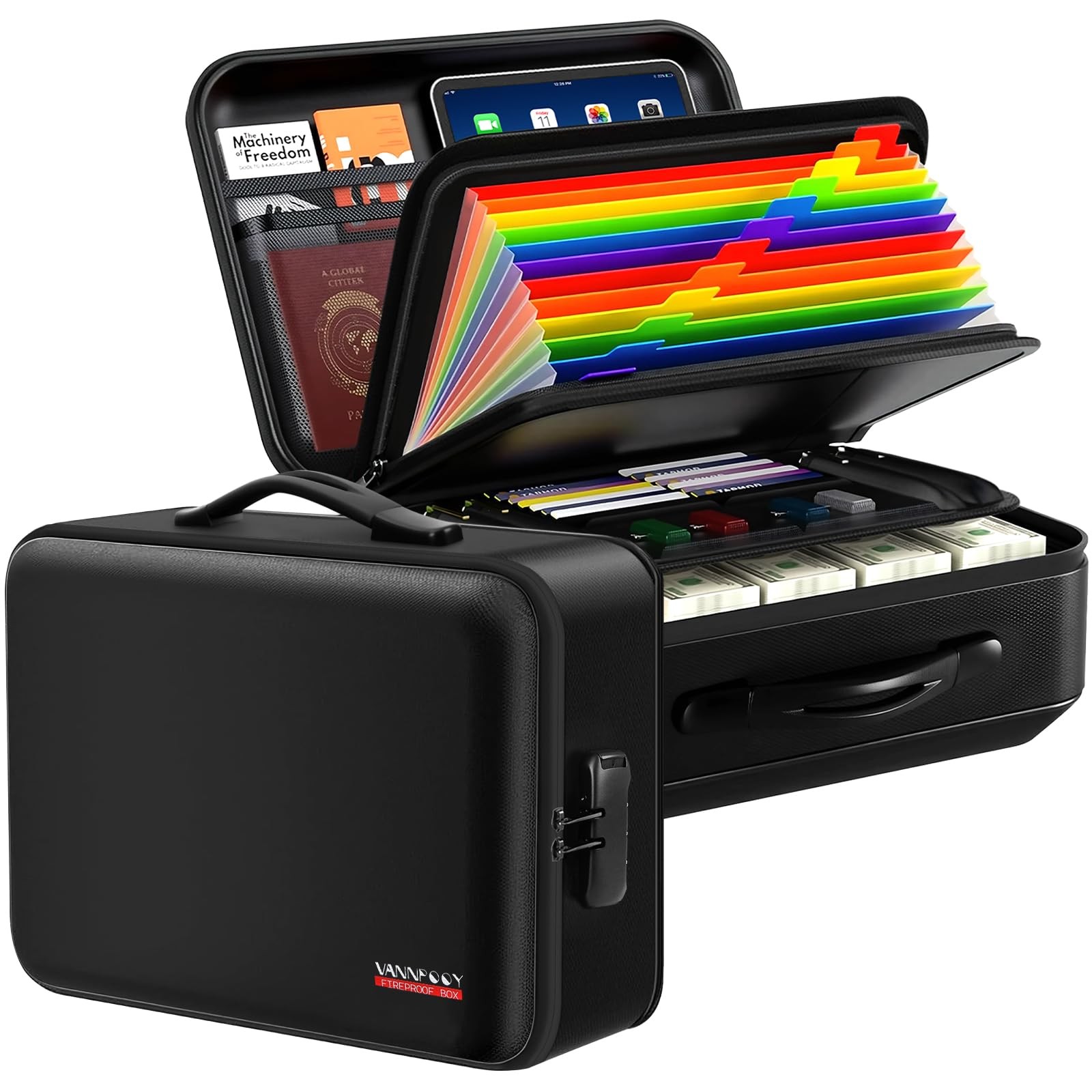Vannpooy - Proof Safe For Home Documents Hard-Shell Safe For