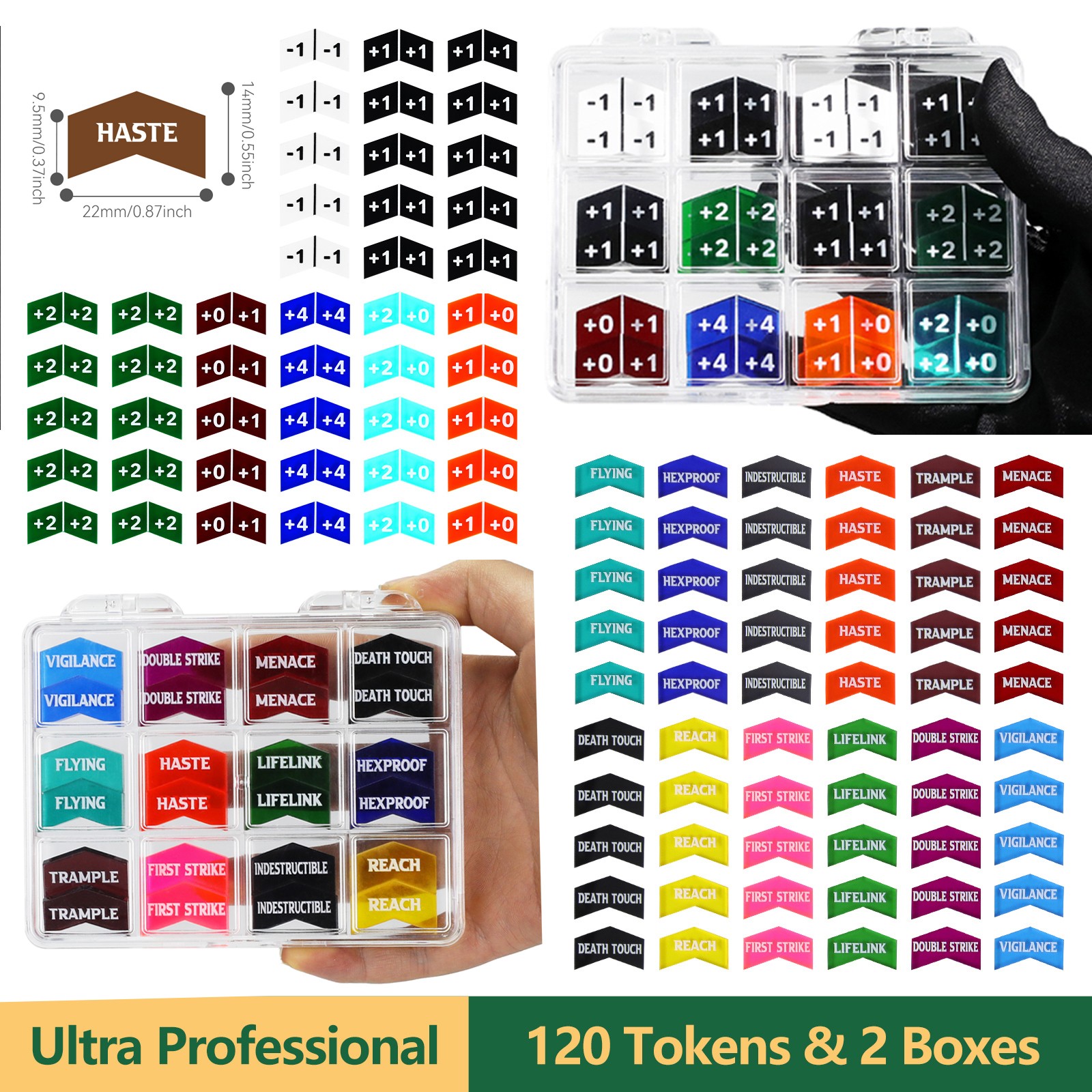 MTG Keyword Counters Tokens Set for Magic The Gathering Gaming Accessoies & Case