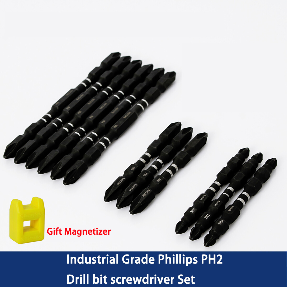 Pack of /10pcs Bilateral Phillips PH2 Set Industrial Grade Impact Driver Bits