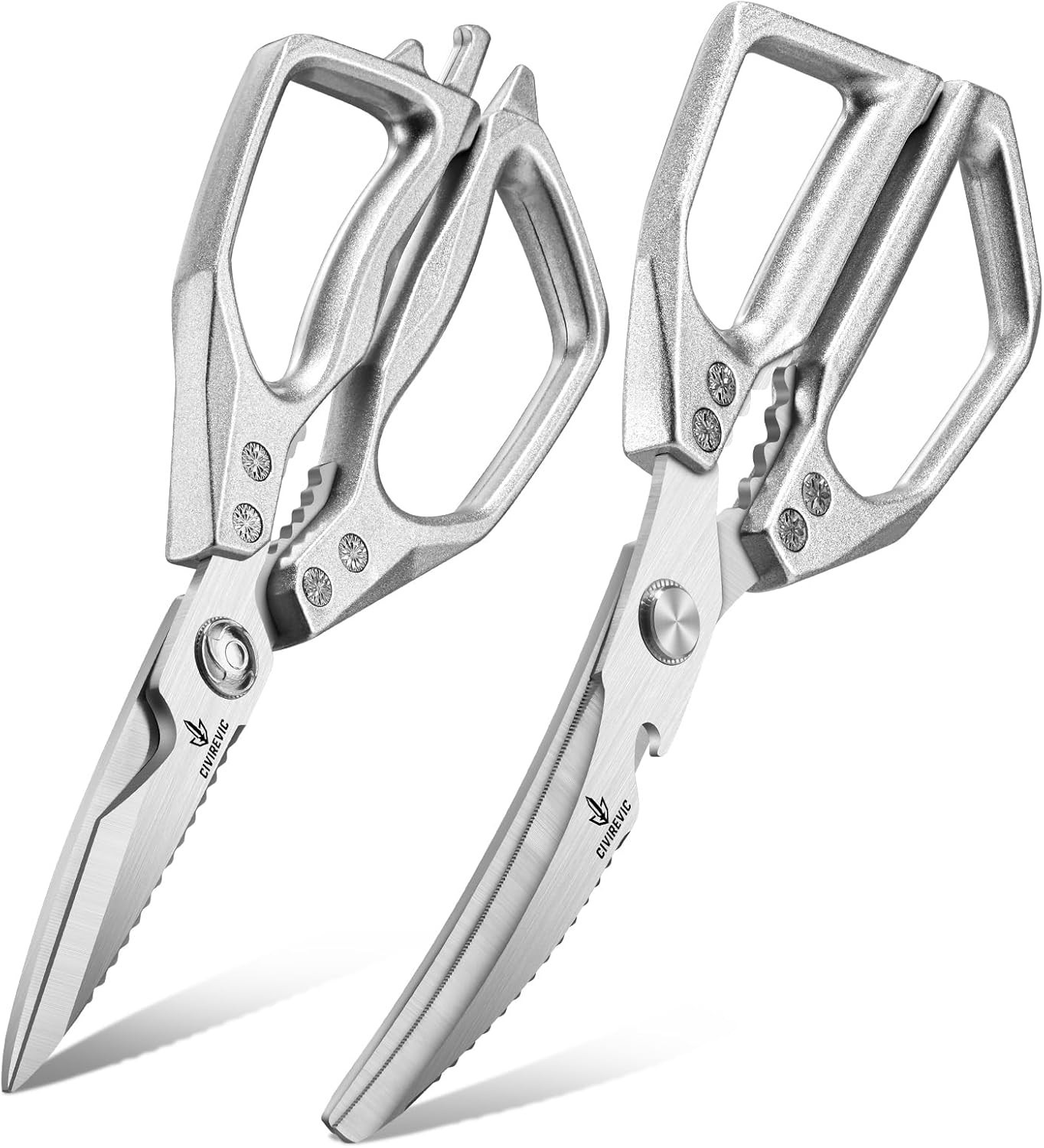 Heavy Duty Kitchen Shears for Bone Cutting, 2 Pack Ultra Sharp Poultry Scissors,