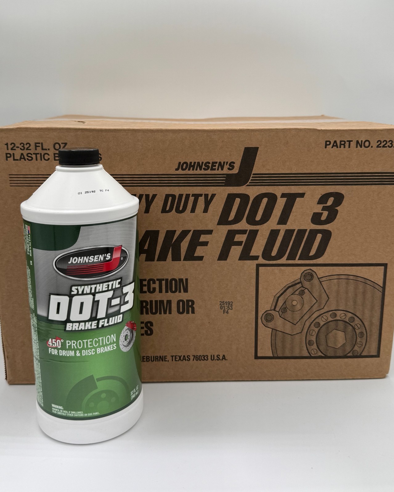 2232 Johnsen's Premium DOT 3 Brake Fluid 32 fl oz