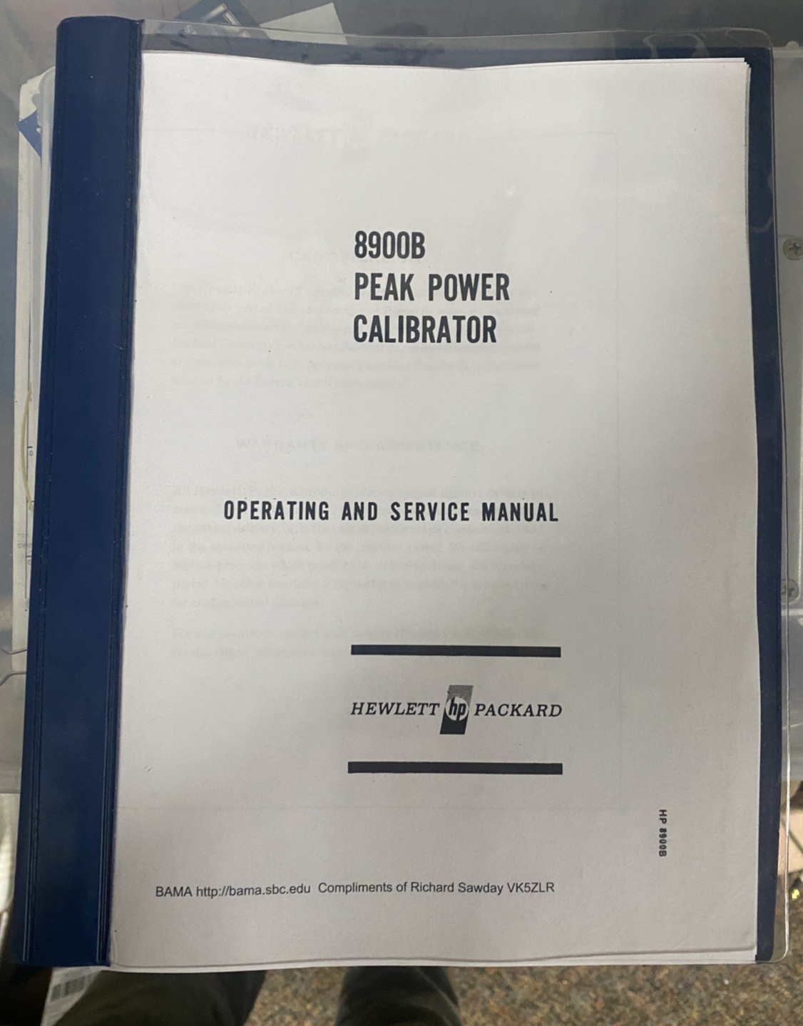 HP 8900B Peak Power Calibrator