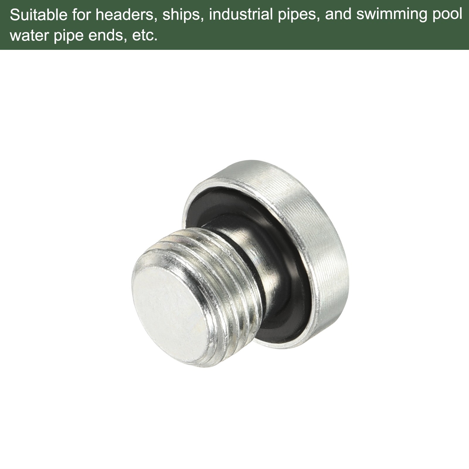 3 Pcs M10 x 1 Male Thread Internal Hex Head Socket Pipe Fitting Plug (Silver)