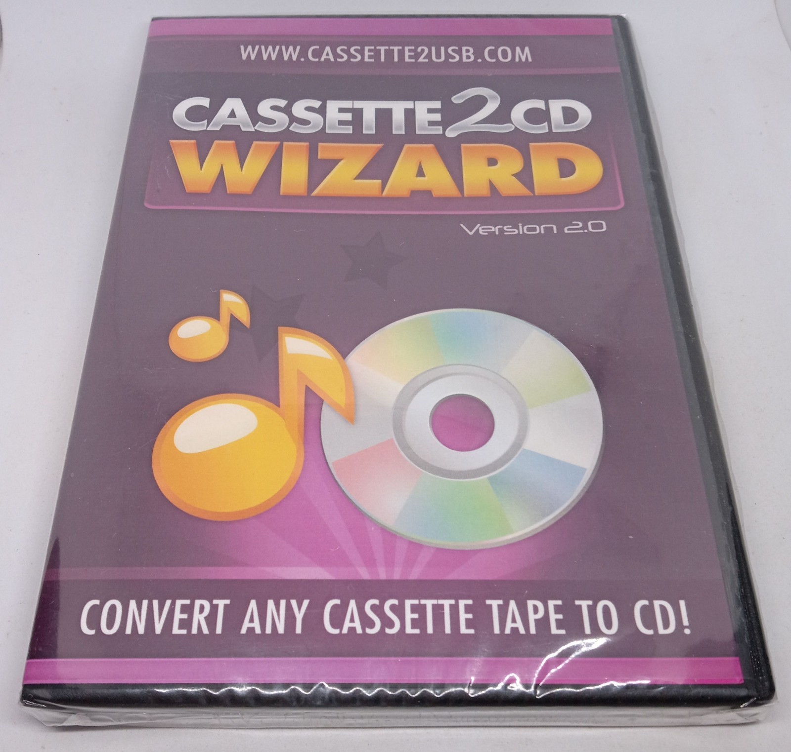 Cassette 2 CD Version 2.0 Clearclick Software Factory Sealed Windows 8/7