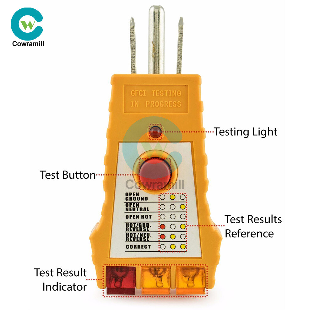 AC Electrical Outlet Receptacles Socket Tester Voltage Current Checking Tester