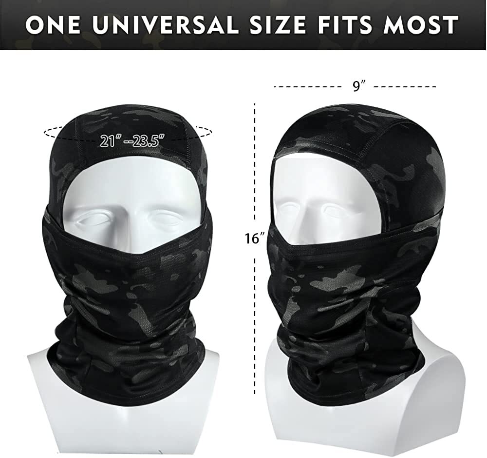 Balaclava Face Mask for Men Women UV Protection Ski Sun Hood Tactical Camo Cover