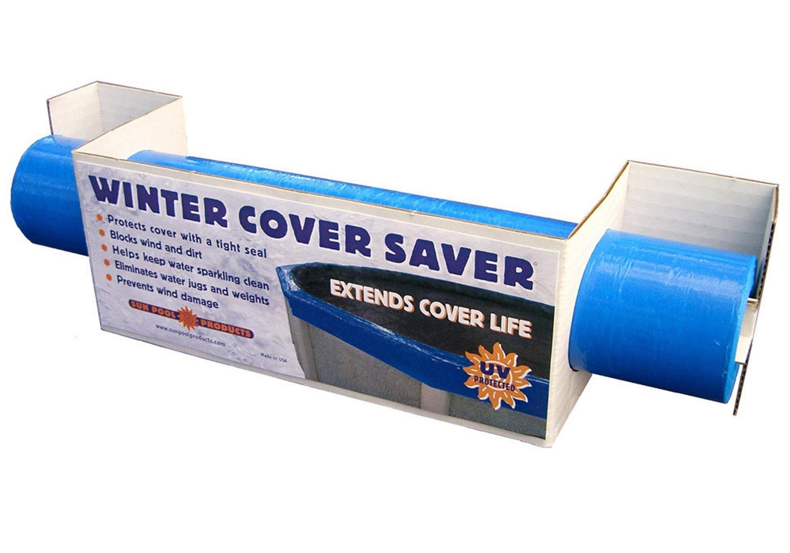 500ft Blue Pool Cover Seal Prevents Wind Whip Dust and Debris Winter Protection