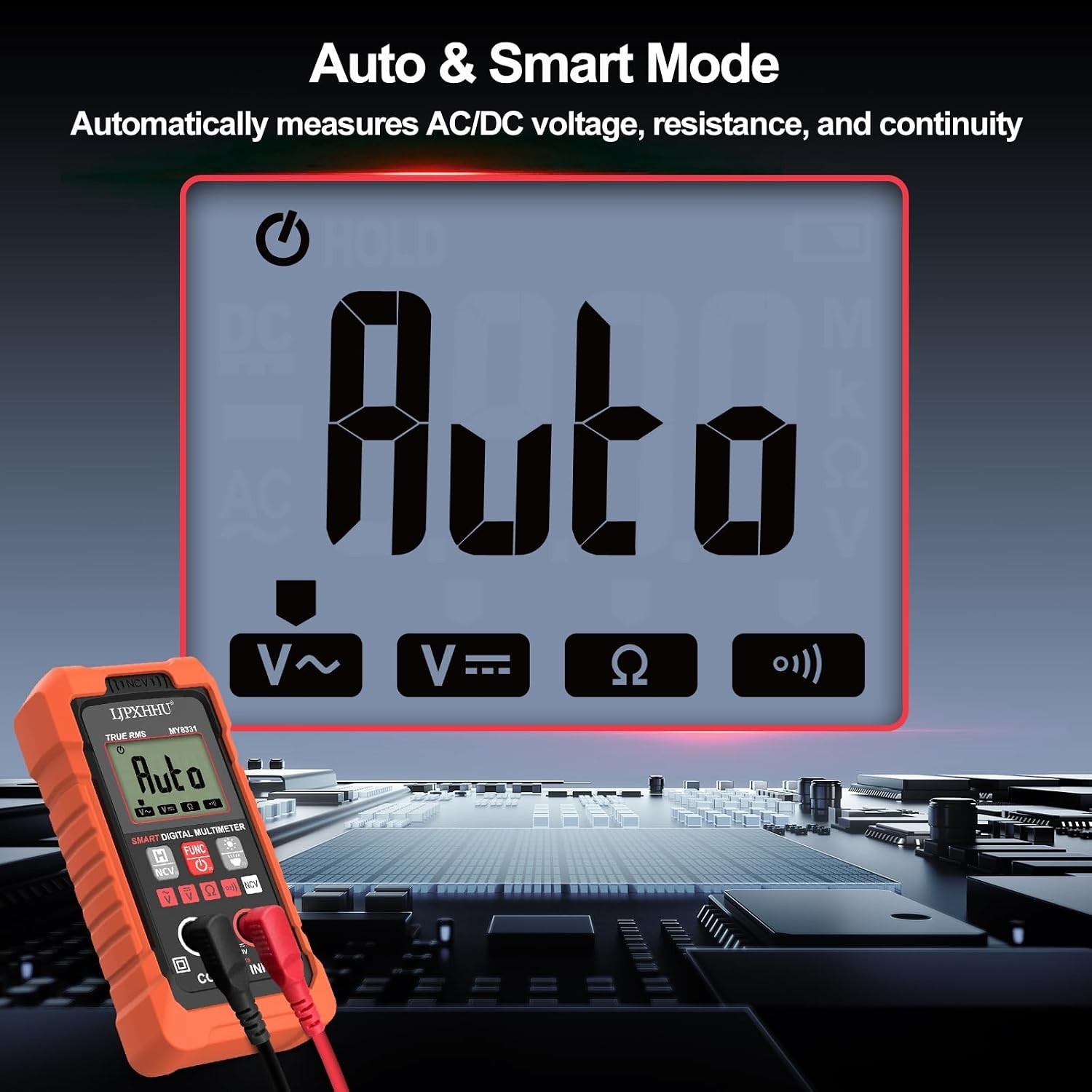 Digital Multimeter Volt Meter TRMS 4000 Counts Auto-Range NCV Voltage Multi T...