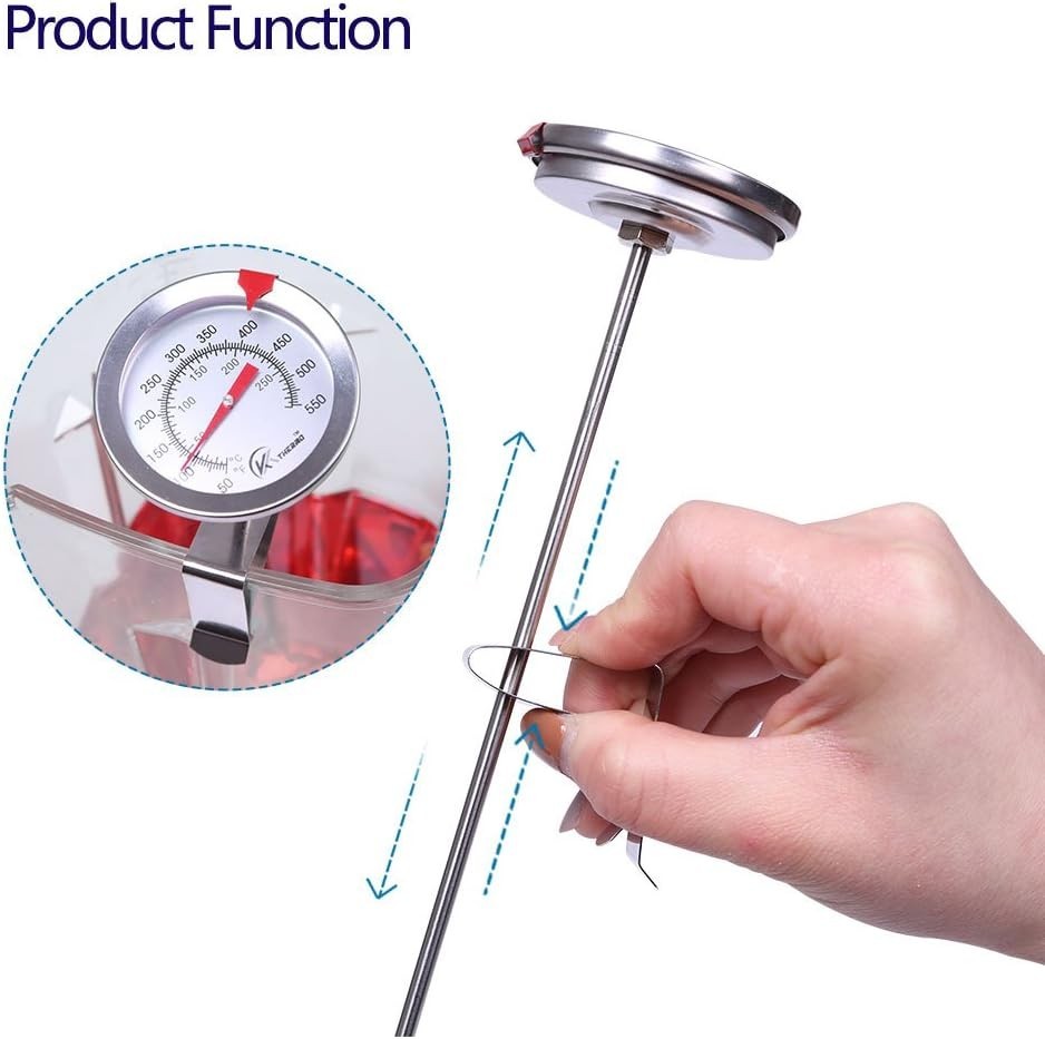Candy/Deep Fry Thermometer with Instant Read,Dial Thermometer,2" Stainless St...