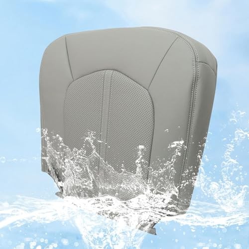 Front Driver Side Bottom Leather Perforated Seat Cover Compatible with Gray