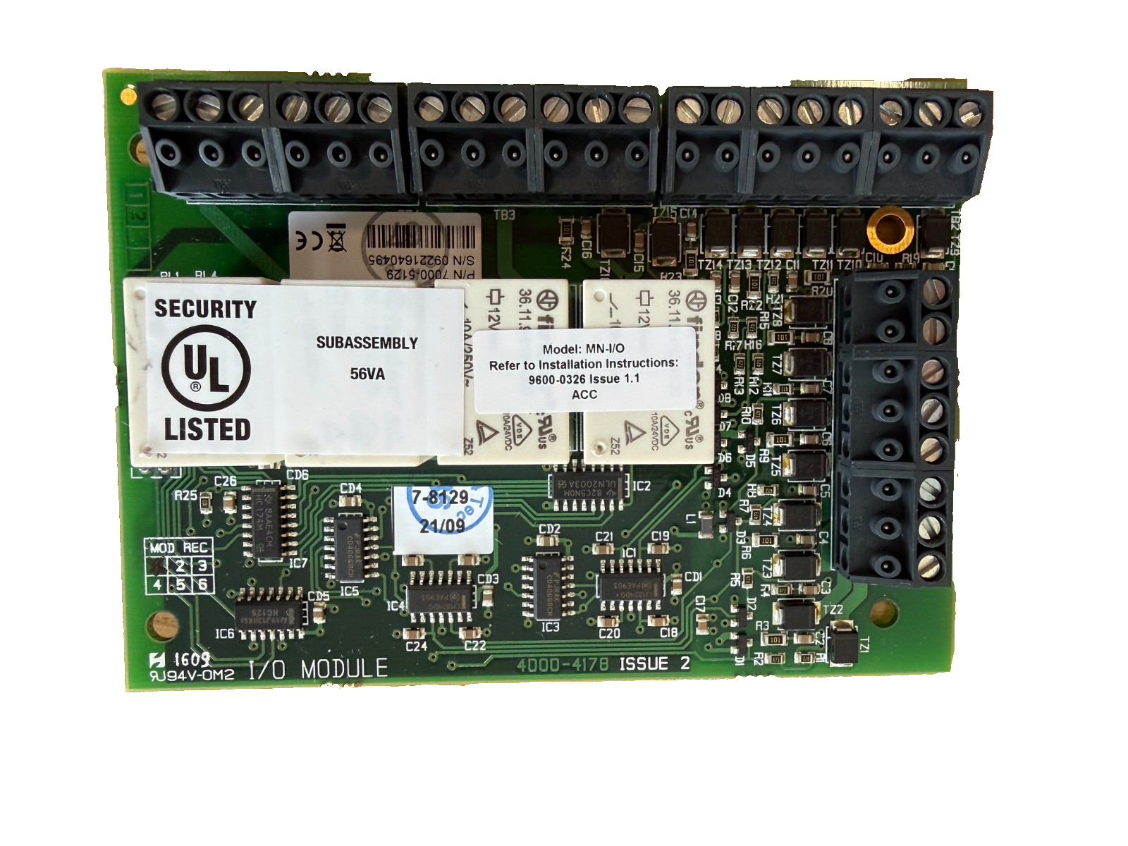 AMAG TECHNOLOGY 7000-5129 I/O G4S MODULE MULTINODE INPUT/OUTPUT BOARD