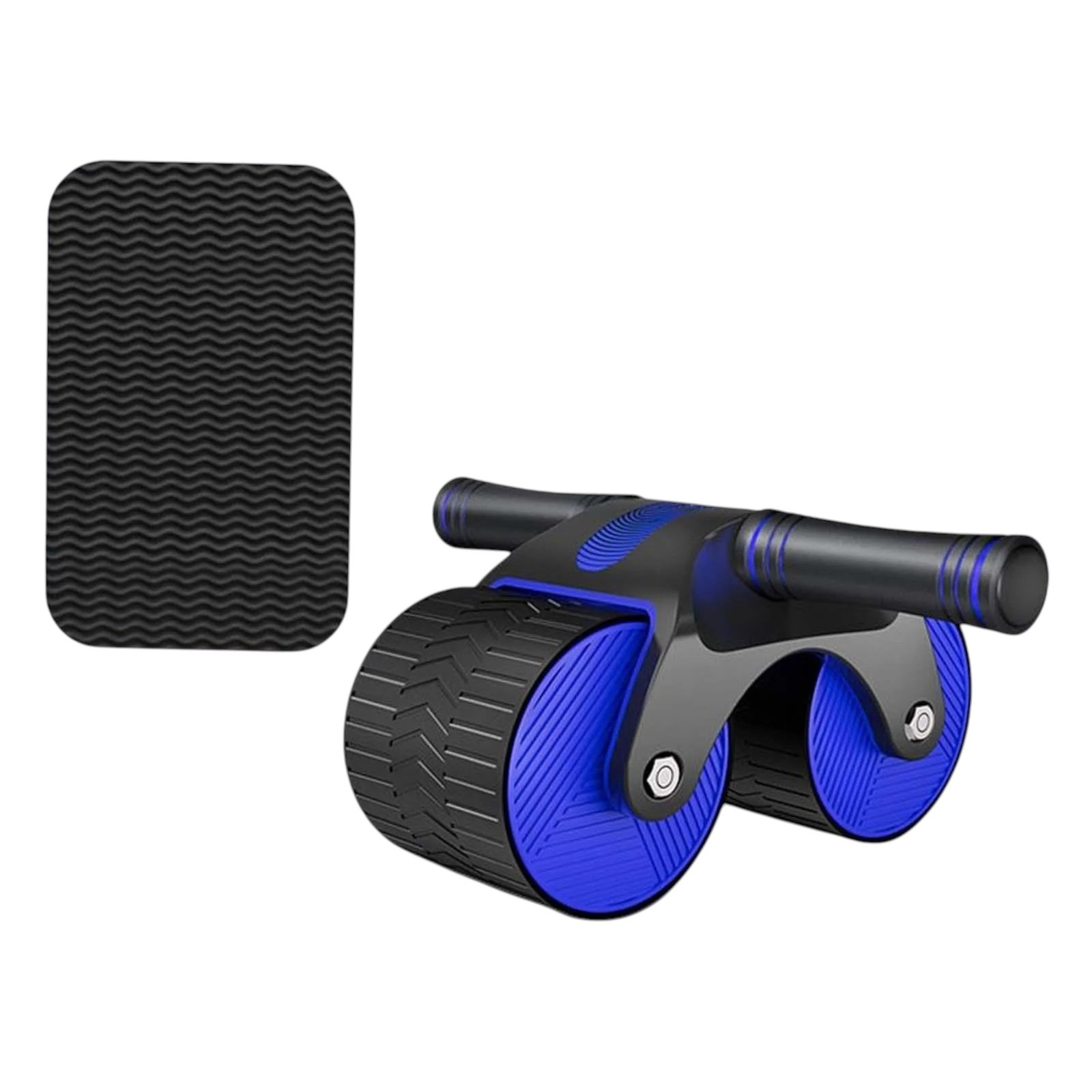 Wheel Roller Automatic Rebound w/ Knee Pad Mat - Core Muscle Ab Roller