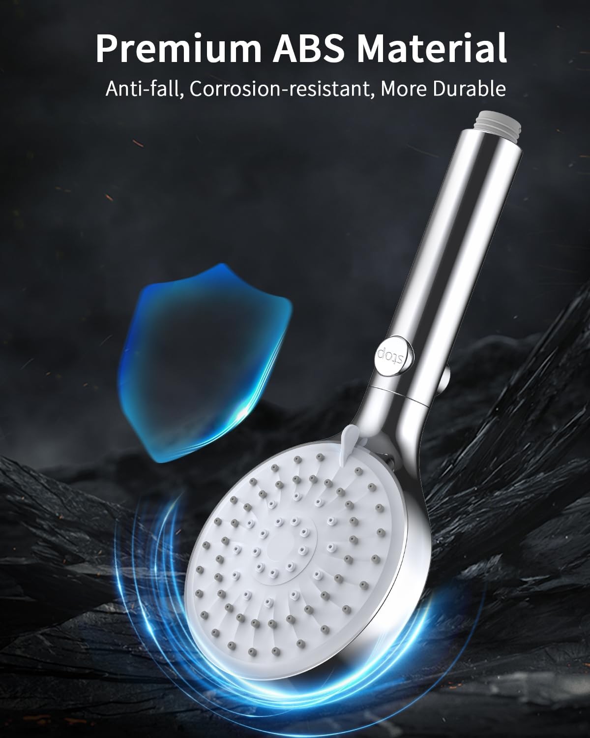 Pressure Handheld Shower Head with 80" Extra Long Stainless