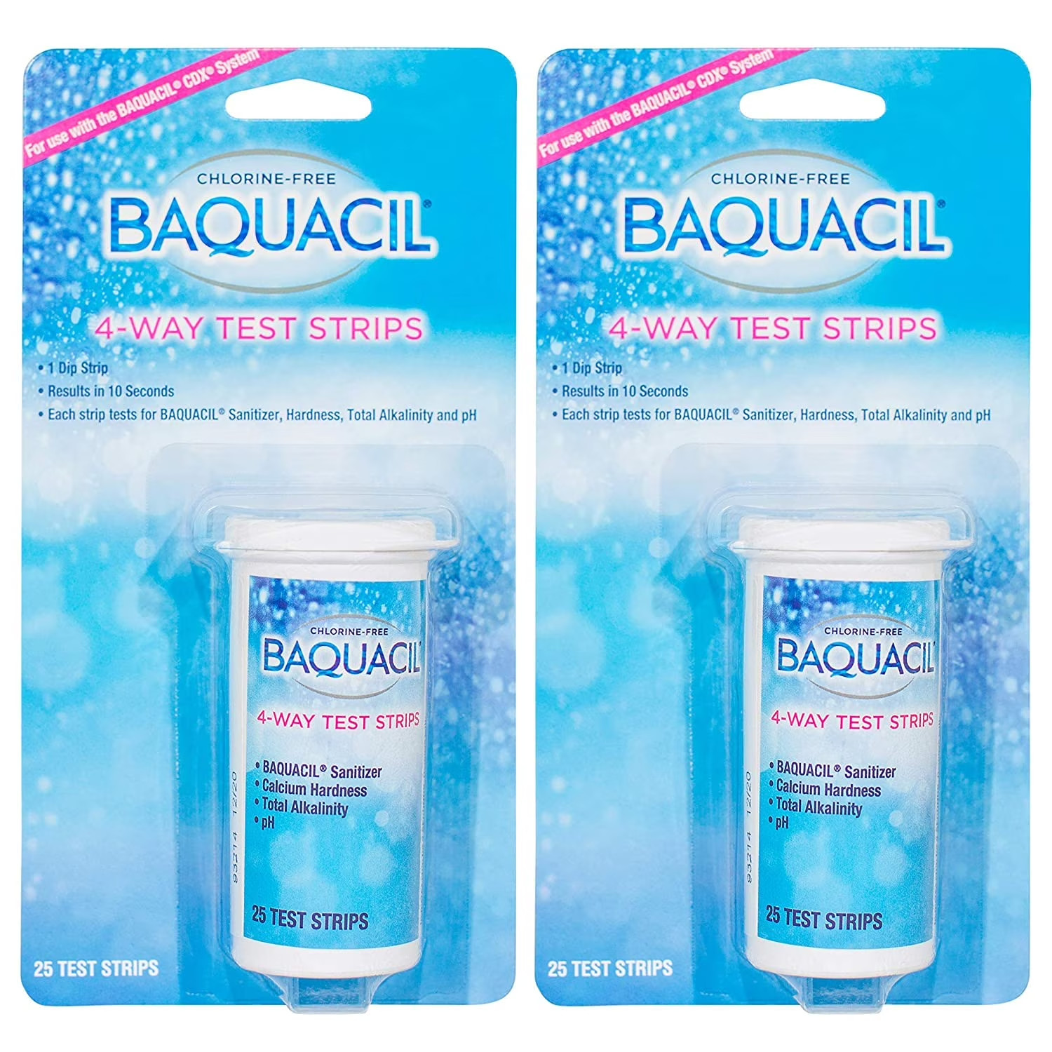 Baquacil Test Strips 2 Pack (25 Test Strips Per Bottle)