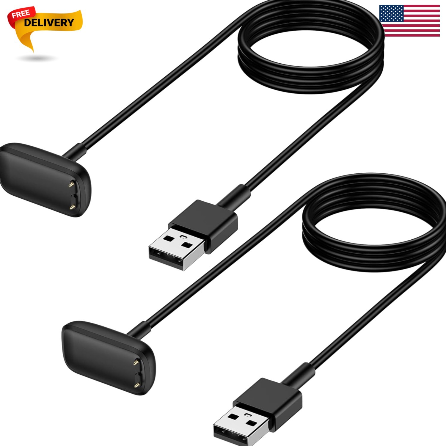 Upgraded 3.3ft Charger Cable for Fitbit Luxe, Charge 5 & 6 - Magnetic Connection