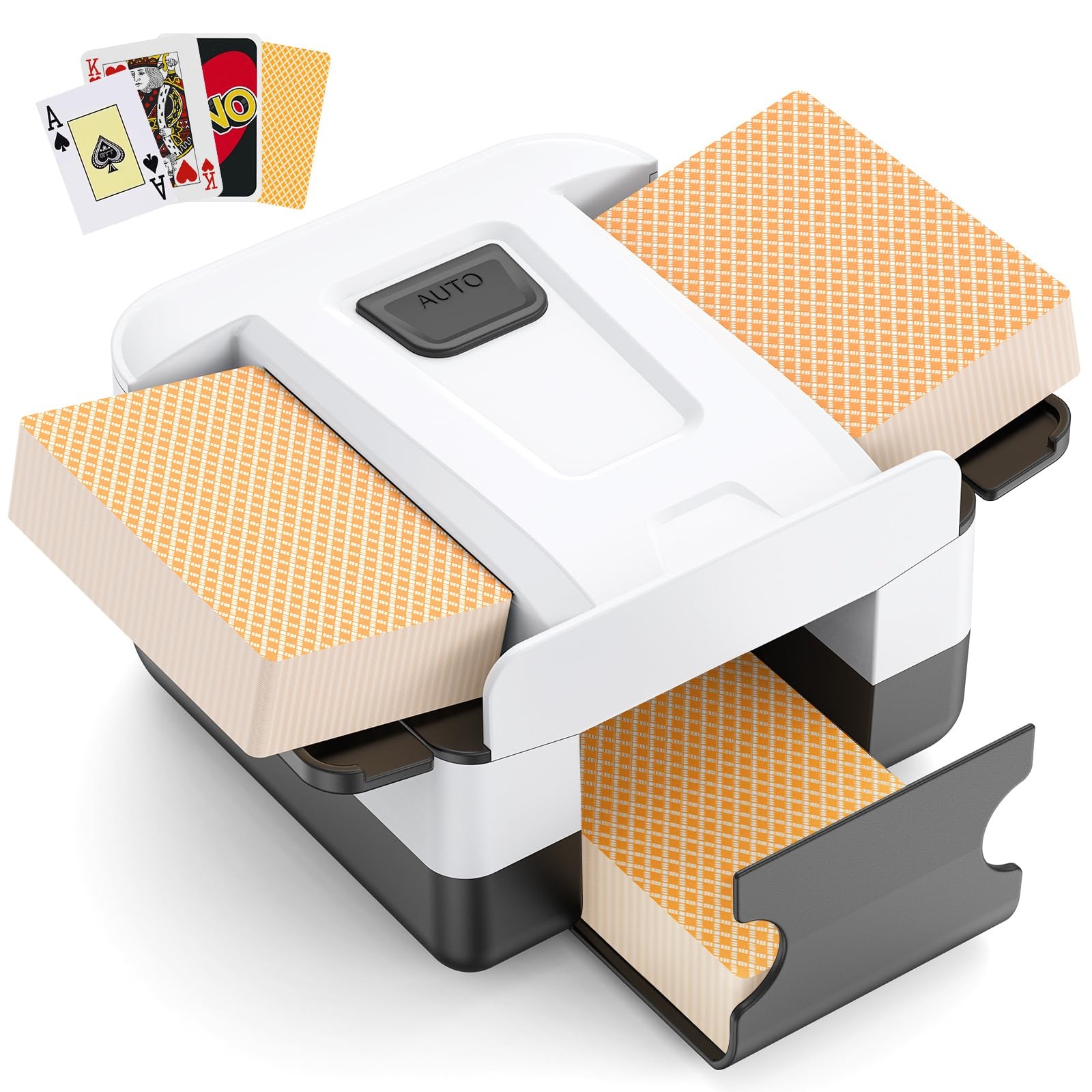 Automatic Card Shuffler 1-2 Decks, Rechargeable Electric Card Dealer Machine,...