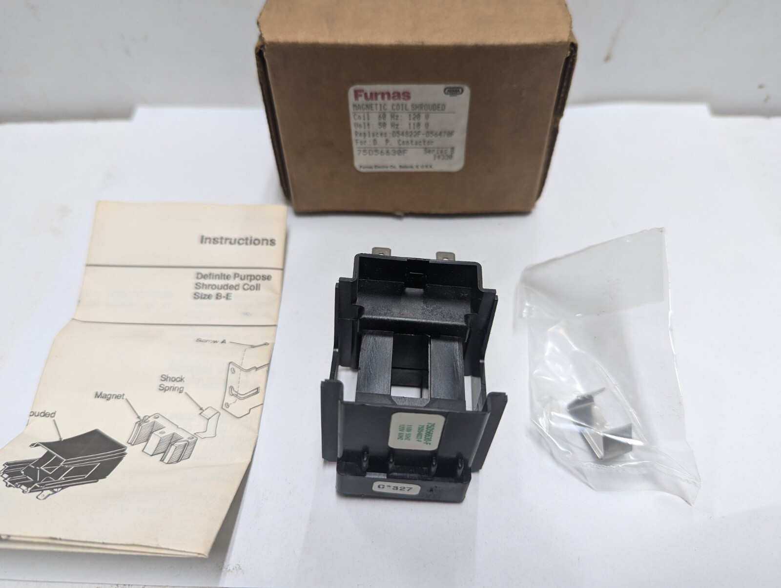 Furnas 75D56630F Shrouded Magnetic Coil 110/120 Volt For D. P. Contactor