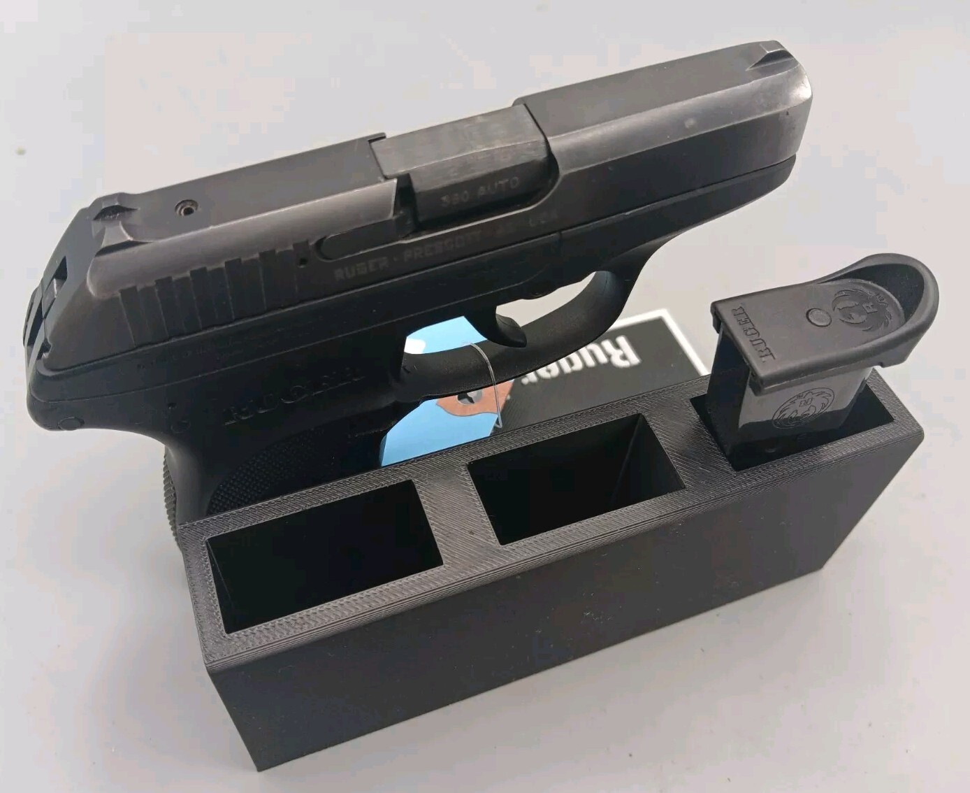 Ruger LCP .380 ACP Pistol Stand Black Display Stand Magazine Holder
