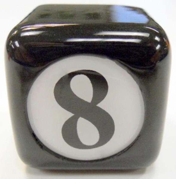 NEW 8Ball - 8 Ball - Chalker w/ Vinyl Grip - Black Table Chalker -Pool Cue Chalk