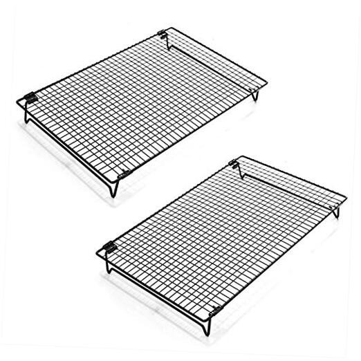 Kingrol Estante de refrigeración de 2 piezas con patas plegables plegables -