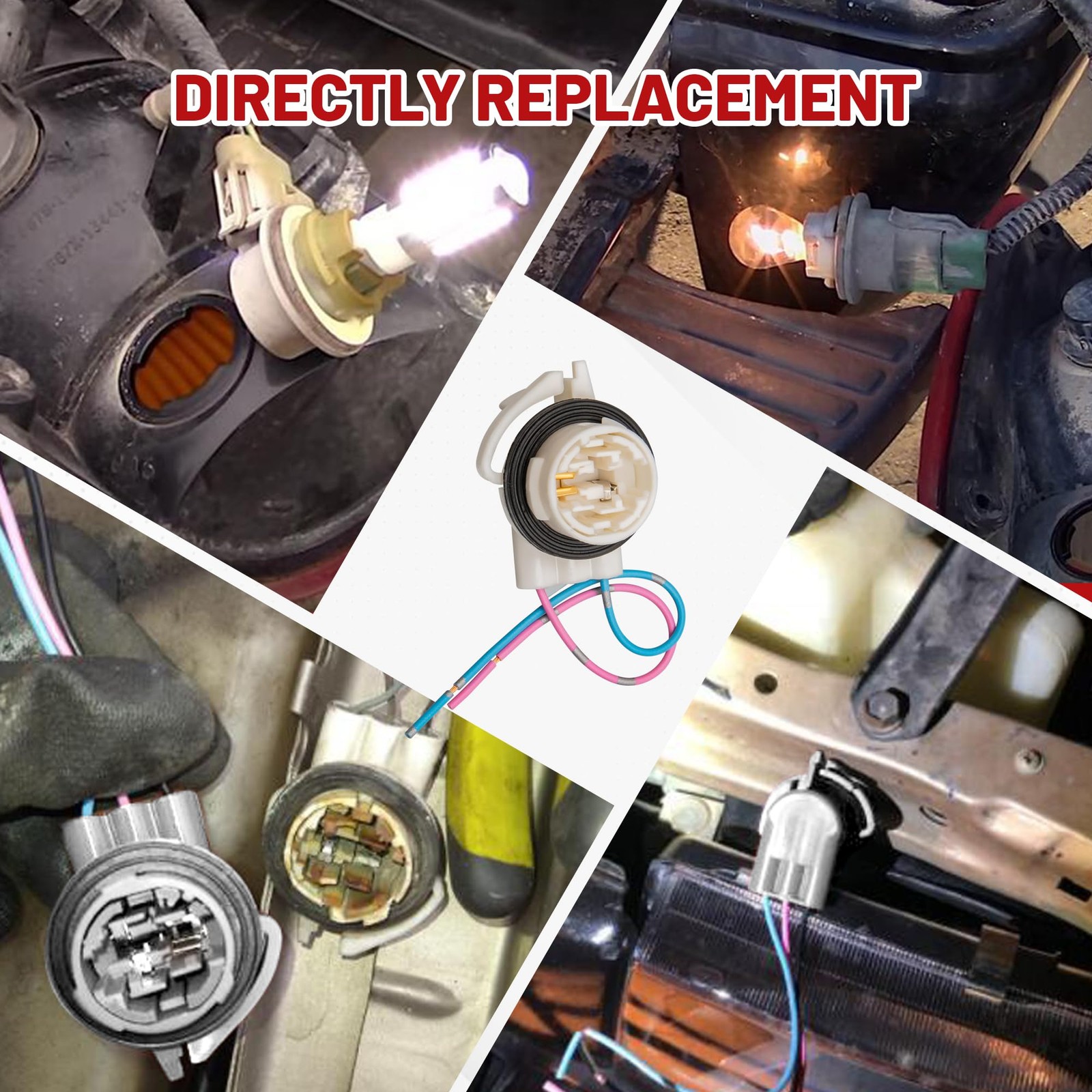 Headlight Wiring Socket 3056 3156 3157 LED Connector Plug for Select GM GMC C...